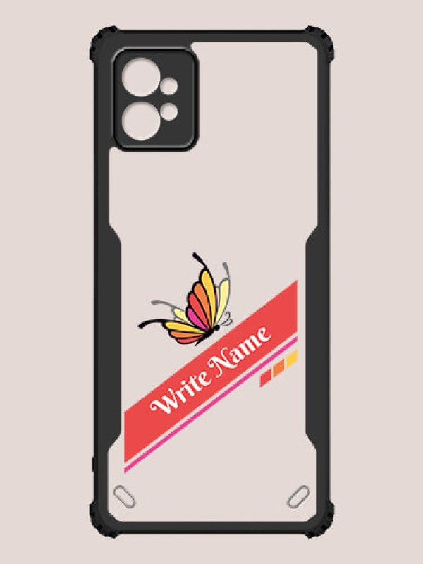 Custom Motorola G32 Custom Hybrid Mobile Phone Case With Colorful Butterfly Design