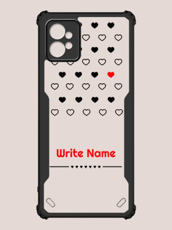 Custom Motorola G32 Custom Hybrid Mobile Phone Case With Heart Themed Design