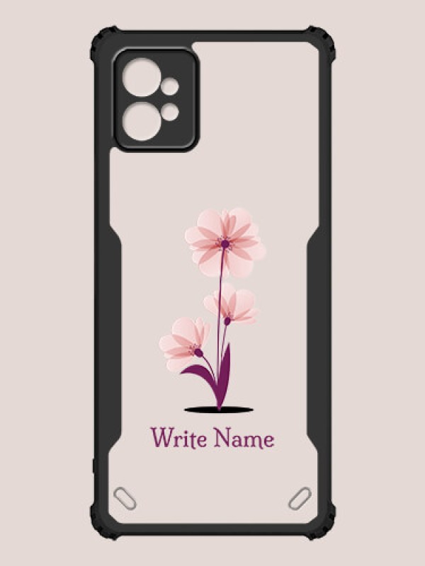 Custom Motorola G32 Custom Hybrid Mobile Phone Case With Flower Design