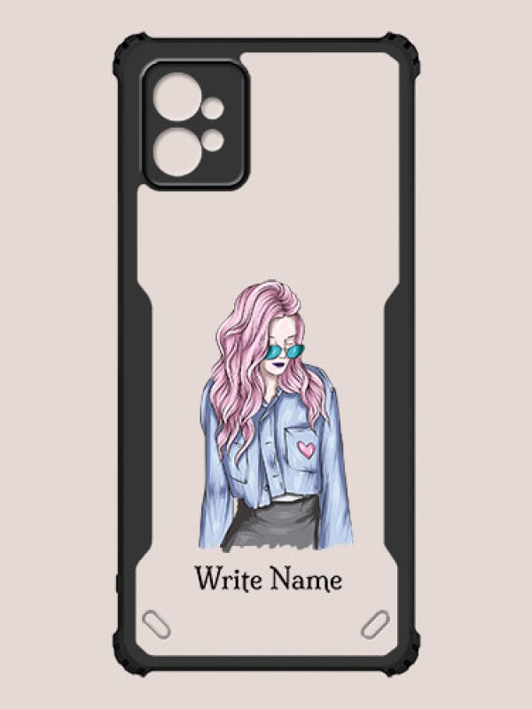 Custom Motorola G32 Custom Hybrid Mobile Phone Case With Cool Girl Design
