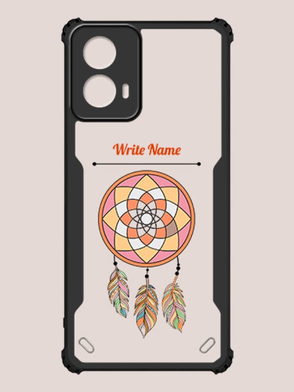 Custom Motorola G34 5G Custom Hybrid Mobile Phone Case With Dream Catcher Design