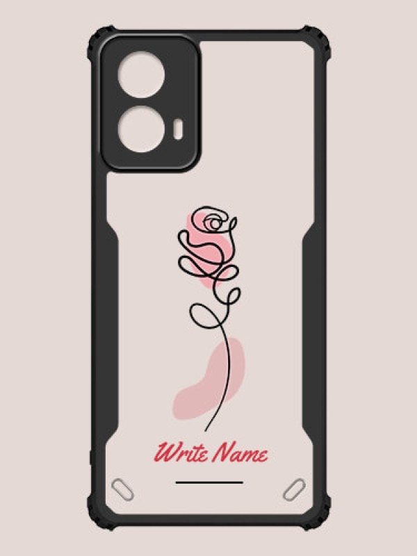 Custom Motorola G34 5G Custom Hybrid Mobile Phone Case With Rose Flower Design