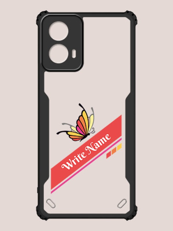 Custom Motorola G34 5G Custom Hybrid Mobile Phone Case With Colorful Butterfly Design