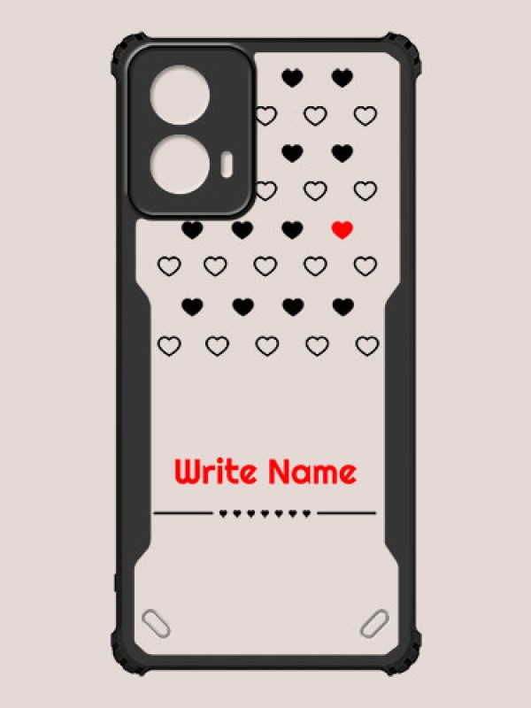 Custom Motorola G34 5G Custom Hybrid Mobile Phone Case With Heart Themed Design