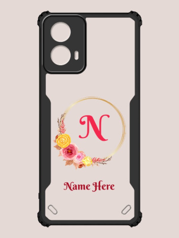 Custom Motorola G34 5G Custom Hybrid Mobile Phone Case With Wreath Themed Design