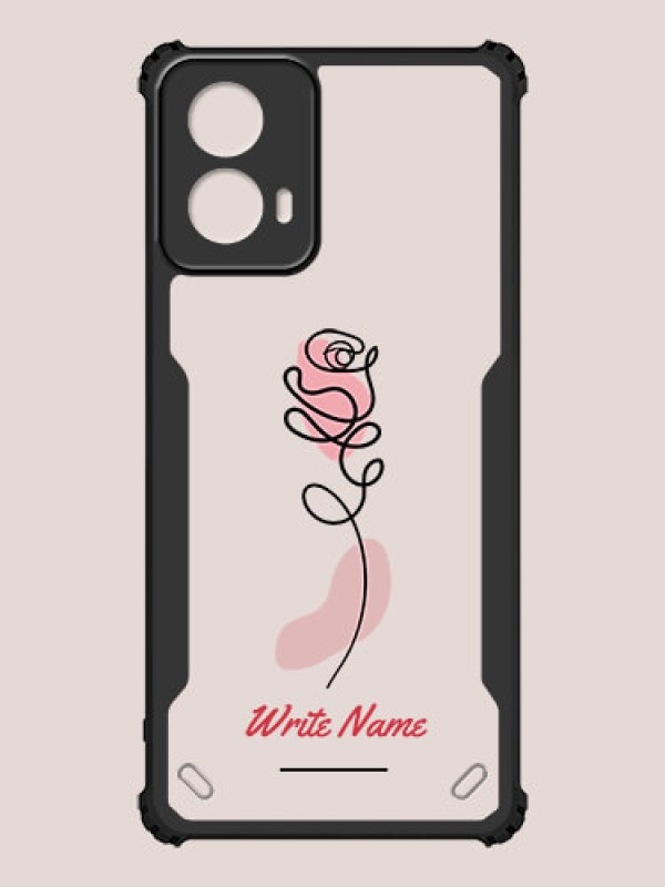 Custom Motorola G34 Custom Hybrid Mobile Phone Case With Rose Flower Design