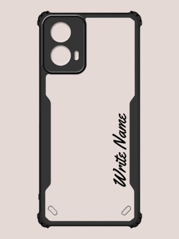Custom Motorola G34 Custom Hybrid Mobile Phone Case With Simple Text Design