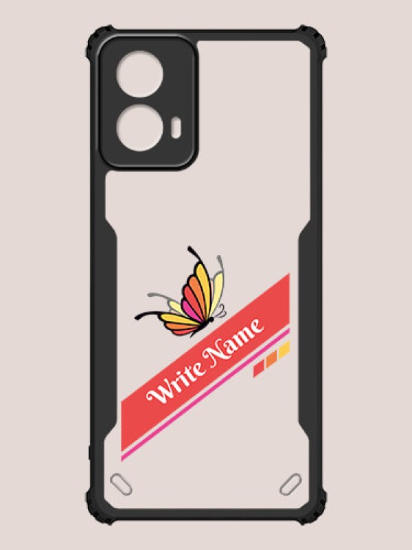 Custom Motorola G34 Custom Hybrid Mobile Phone Case With Colorful Butterfly Design