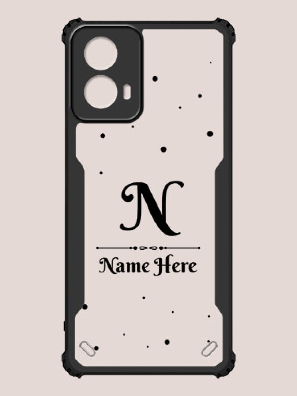 Custom Motorola G34 Custom Hybrid Mobile Phone Case With Polka Dot Themed Design