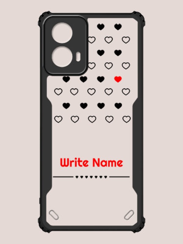 Custom Motorola G34 Custom Hybrid Mobile Phone Case With Heart Themed Design