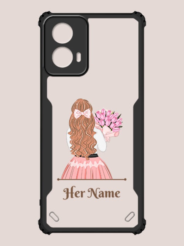 Custom Motorola G34 Custom Hybrid Mobile Phone Case With Beautiful Woman Design