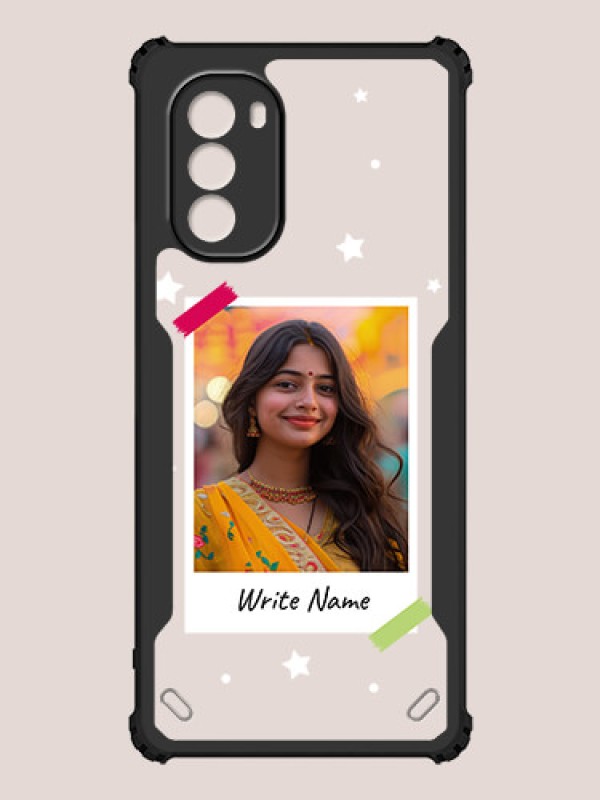 Custom Motorola G51 5G Custom Hybrid Mobile Phone Case With Polaroid Picture Style Design