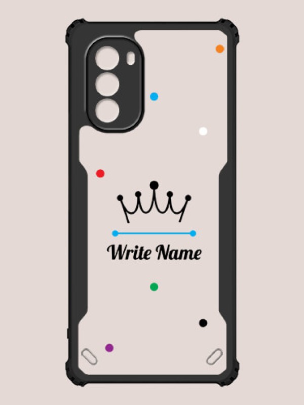 Custom Motorola G51 5G Custom Hybrid Mobile Phone Case With The King Design