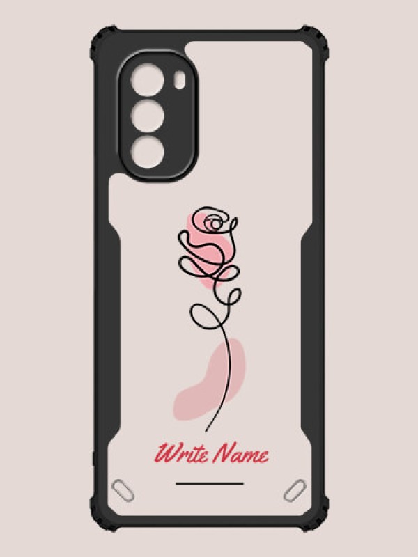 Custom Motorola G51 5G Custom Hybrid Mobile Phone Case With Rose Flower Design