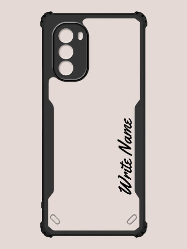 Custom Motorola G51 5G Custom Hybrid Mobile Phone Case With Simple Text Design