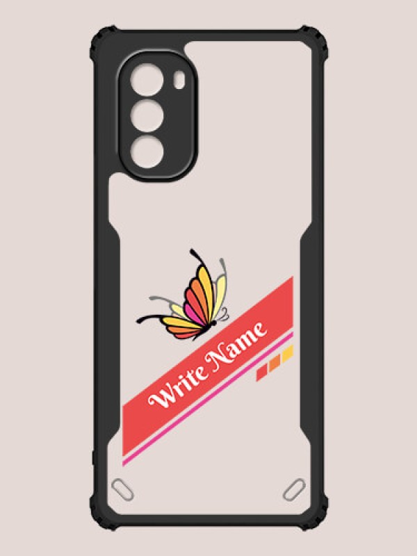 Custom Motorola G51 5G Custom Hybrid Mobile Phone Case With Colorful Butterfly Design