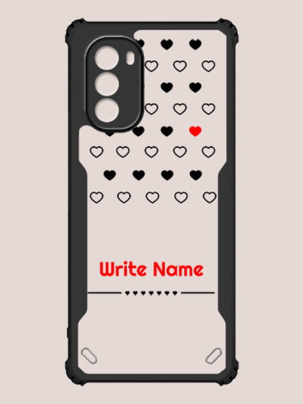 Custom Motorola G51 5G Custom Hybrid Mobile Phone Case With Heart Themed Design