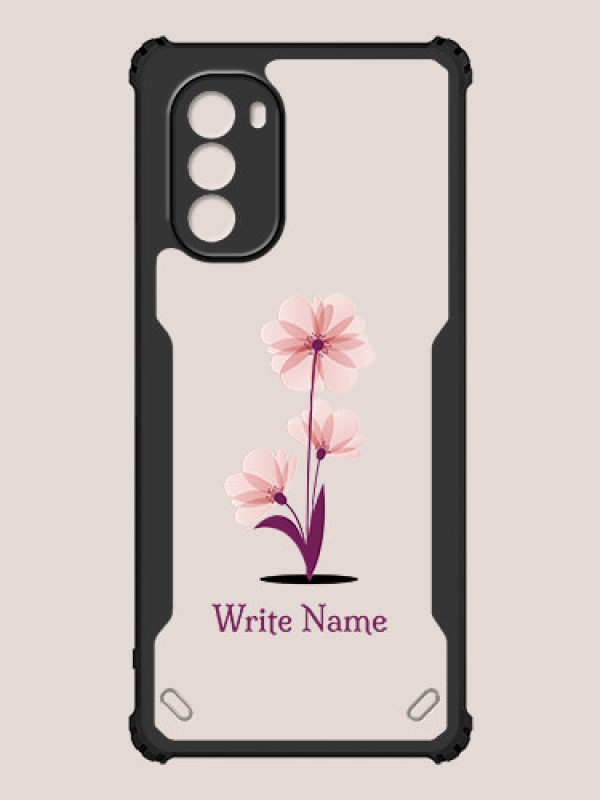 Custom Motorola G51 5G Custom Hybrid Mobile Phone Case With Flower Design