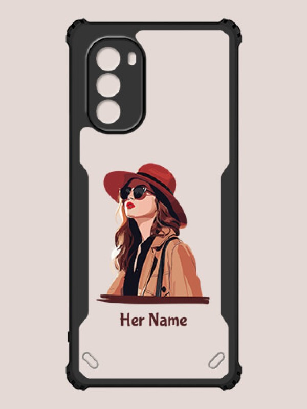 Custom Motorola G51 5G Custom Hybrid Mobile Phone Case With Independent Woman Design