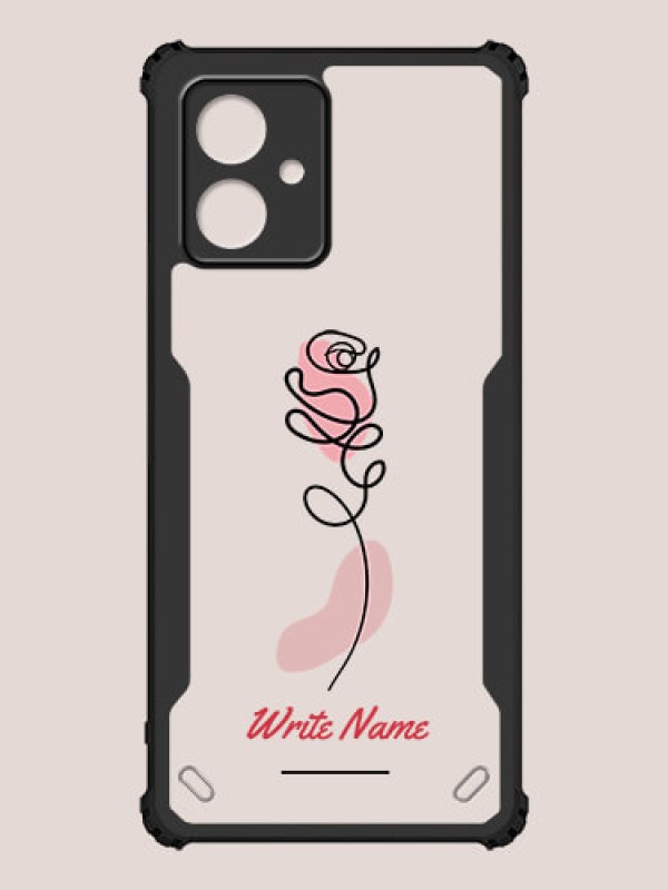 Custom Motorola G54 5G Custom Hybrid Mobile Phone Case With Rose Flower Design