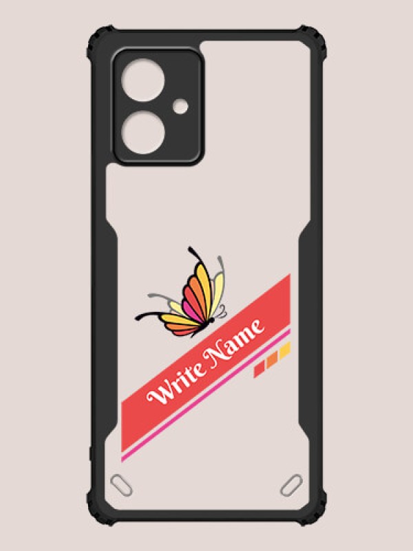 Custom Motorola G54 5G Custom Hybrid Mobile Phone Case With Colorful Butterfly Design