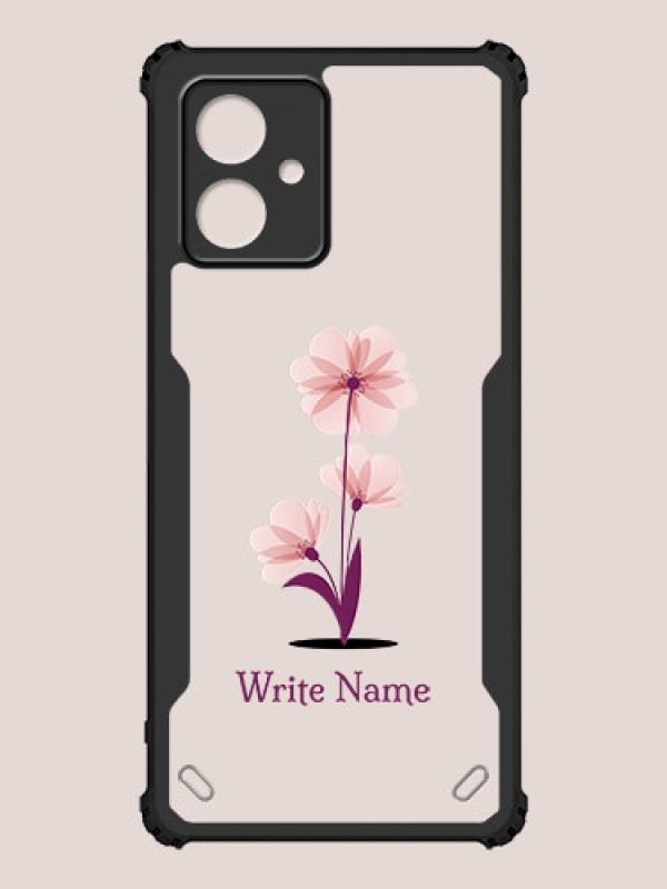 Custom Motorola G54 5G Custom Hybrid Mobile Phone Case With Flower Design