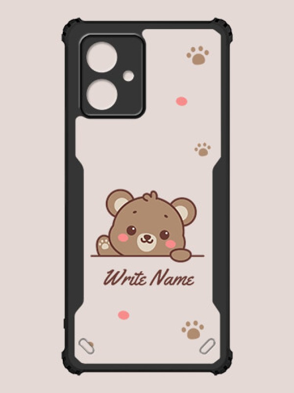 Custom Motorola G54 5G Custom Hybrid Mobile Phone Case With Cute Bear Cub Design
