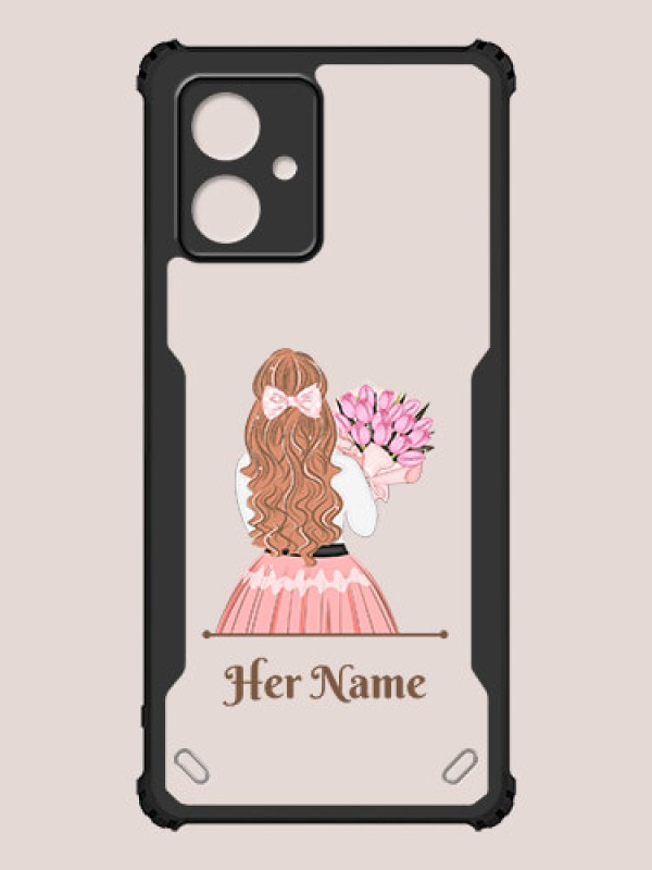 Custom Motorola G54 5G Custom Hybrid Mobile Phone Case With Beautiful Woman Design