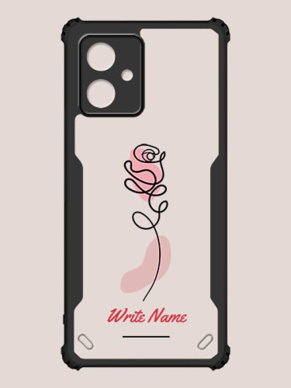 Custom Moto G54 Custom Hybrid Mobile Phone Case With Rose Flower Design