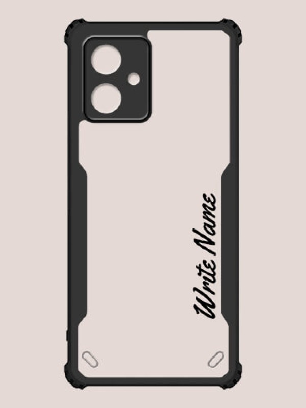 Custom Moto G54 Custom Hybrid Mobile Phone Case With Simple Text Design