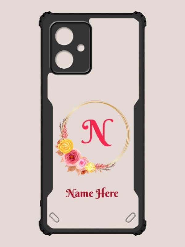 Custom Moto G54 Custom Hybrid Mobile Phone Case With Wreath Themed Design
