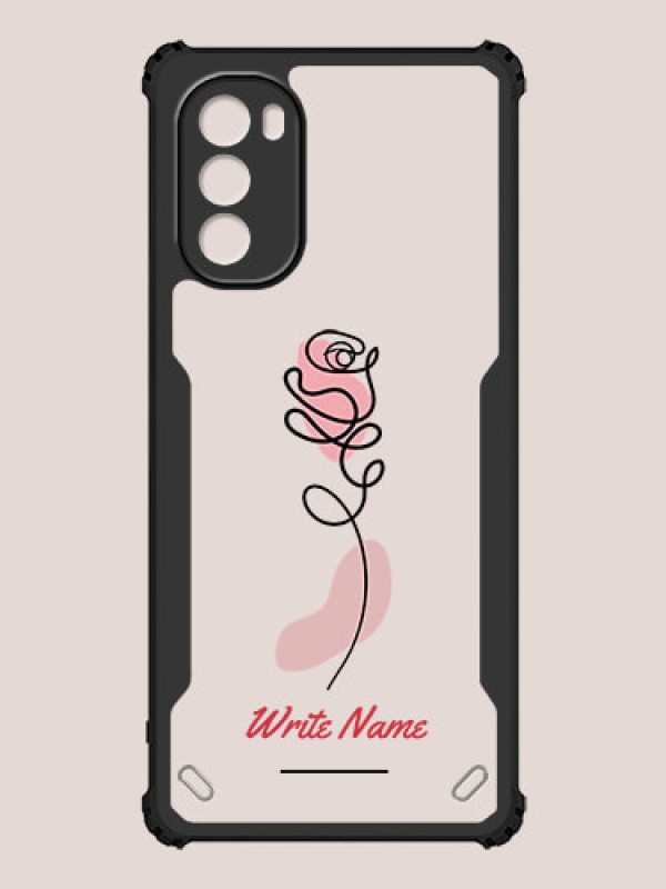 Custom Moto G62 Custom Hybrid Mobile Phone Case With Rose Flower Design