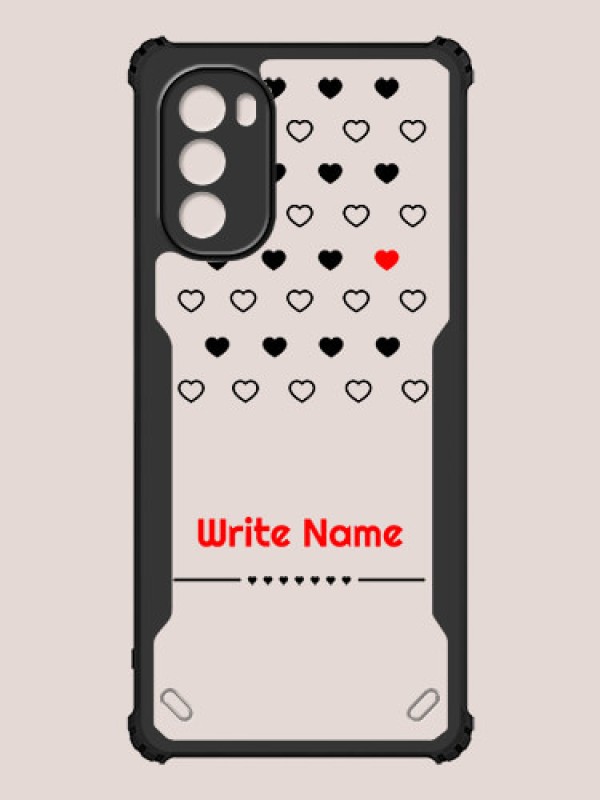 Custom Moto G62 Custom Hybrid Mobile Phone Case With Heart Themed Design