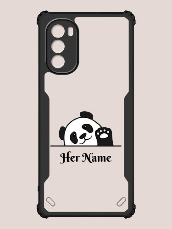 Custom Moto G62 Custom Hybrid Mobile Phone Case With Cute Baby Panda Design