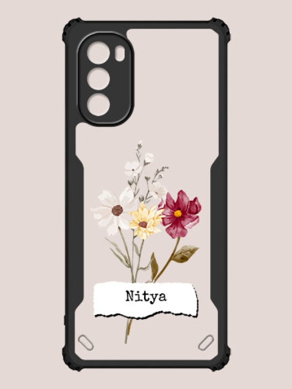 Custom Moto G62 Custom Hybrid Mobile Phone Case With Beautiful Flowers Design