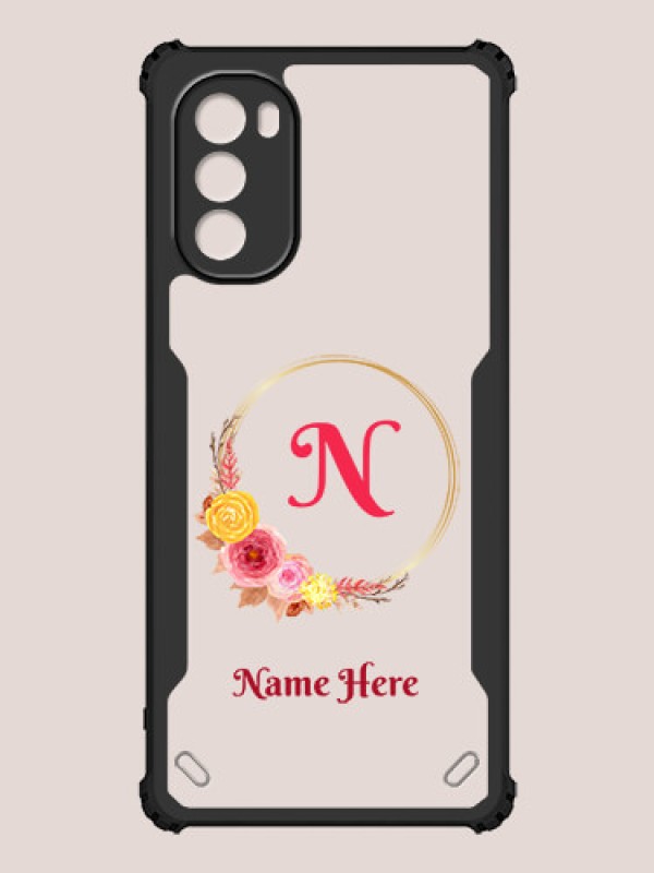 Custom Moto G62 Custom Hybrid Mobile Phone Case With Wreath Themed Design