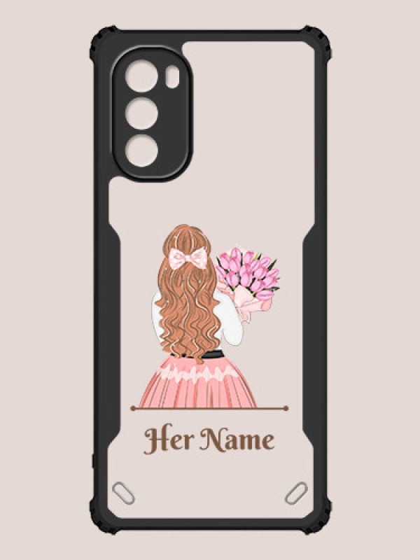 Custom Moto G62 Custom Hybrid Mobile Phone Case With Beautiful Woman Design