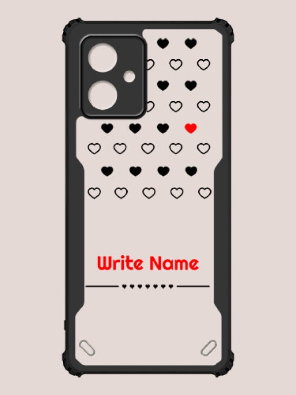 Custom Moto G64 Custom Hybrid Mobile Phone Case With Heart Themed Design