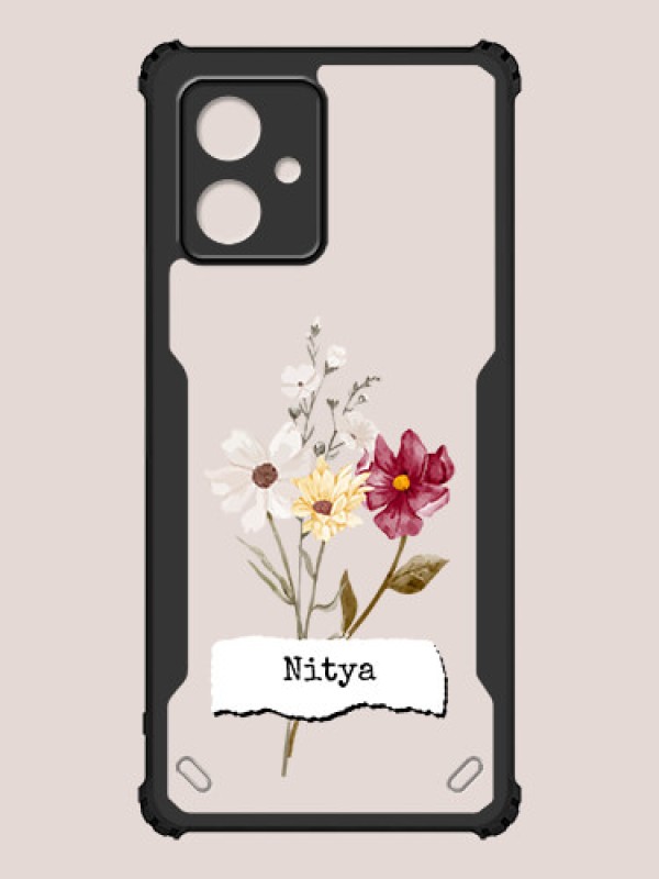 Custom Moto G64 Custom Hybrid Mobile Phone Case With Beautiful Flowers Design