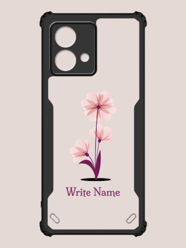 Custom Moto G84 5G Custom Hybrid Mobile Phone Case With Flower Design