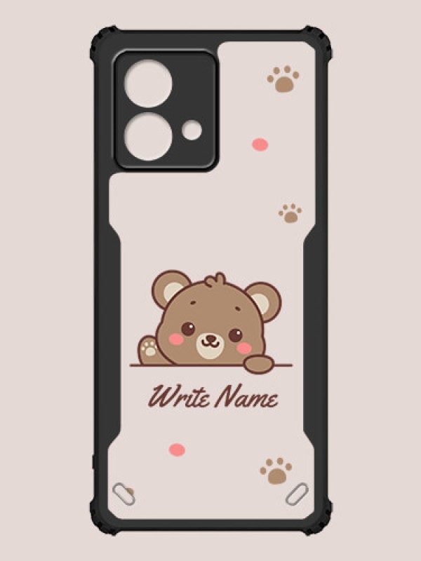 Custom Moto G84 5G Custom Hybrid Mobile Phone Case With Cute Bear Cub Design