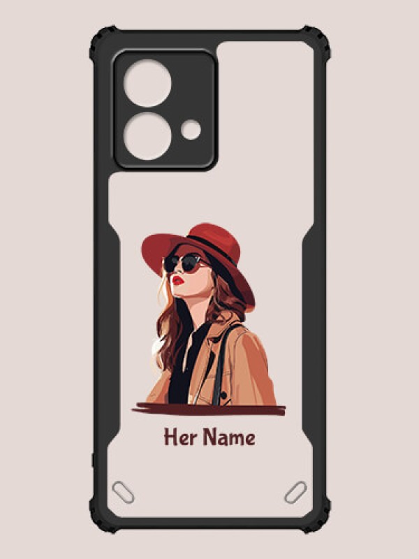 Custom Moto G84 5G Custom Hybrid Mobile Phone Case With Independent Woman Design