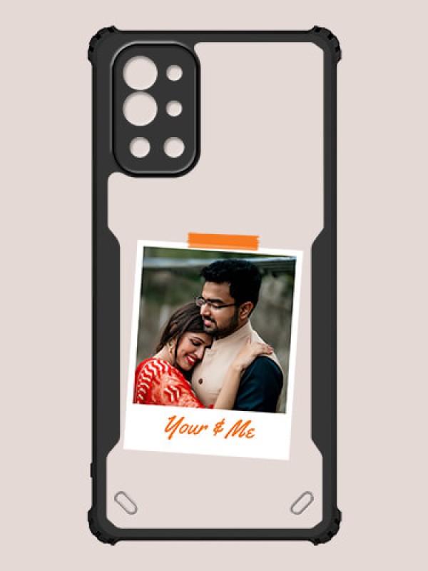 Custom OnePlus 9R Custom Hybrid Mobile Phone Case With You and Me Themed Polaroid Picture Style Design