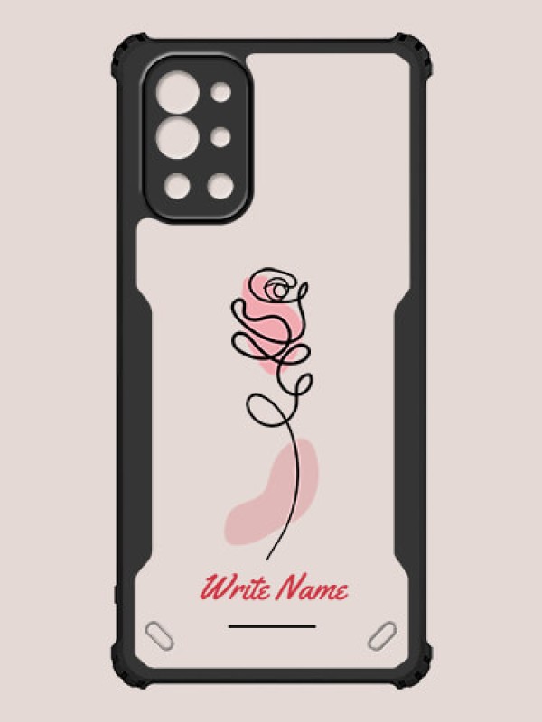 Custom OnePlus 9R Custom Hybrid Mobile Phone Case With Rose Flower Design