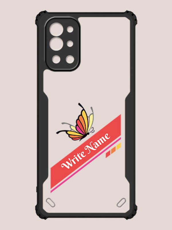 Custom OnePlus 9R Custom Hybrid Mobile Phone Case With Colorful Butterfly Design