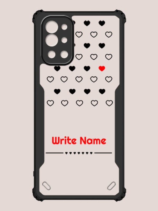 Custom OnePlus 9R Custom Hybrid Mobile Phone Case With Heart Themed Design