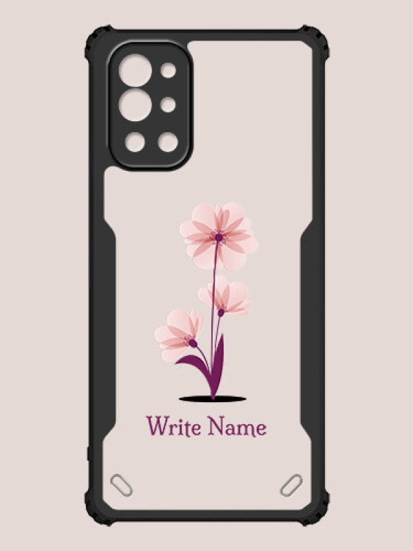 Custom OnePlus 9R Custom Hybrid Mobile Phone Case With Flower Design