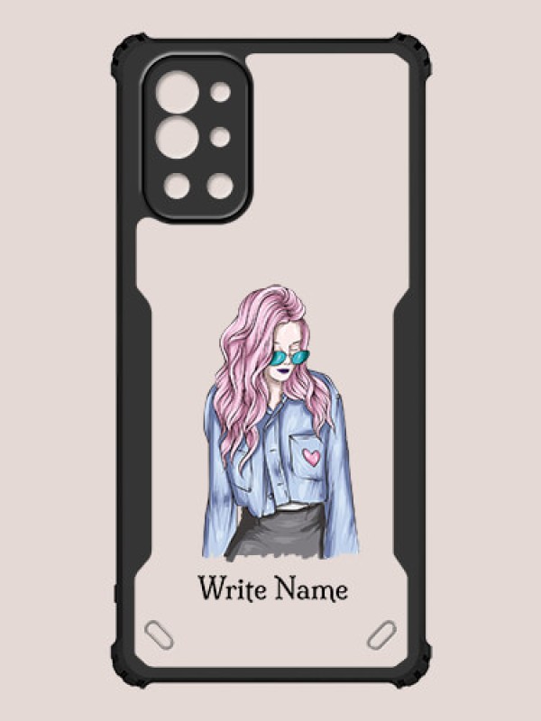 Custom OnePlus 9R Custom Hybrid Mobile Phone Case With Cool Girl Design