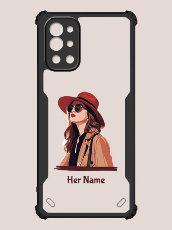 Custom OnePlus 9R Custom Hybrid Mobile Phone Case With Independent Woman Design