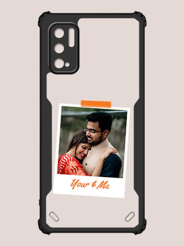 Custom Poco M3 Pro Custom Hybrid Mobile Phone Case With You and Me Themed Polaroid Picture Style Design
